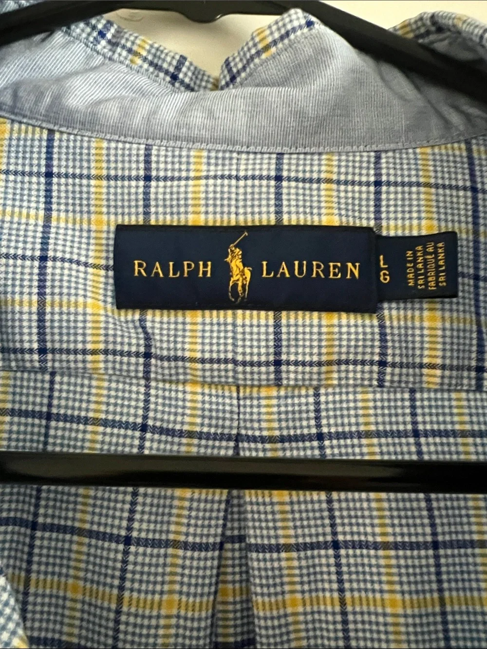 Polo by Ralph Lauren Light Blue and Yellow Plaid Button-Down Shirt